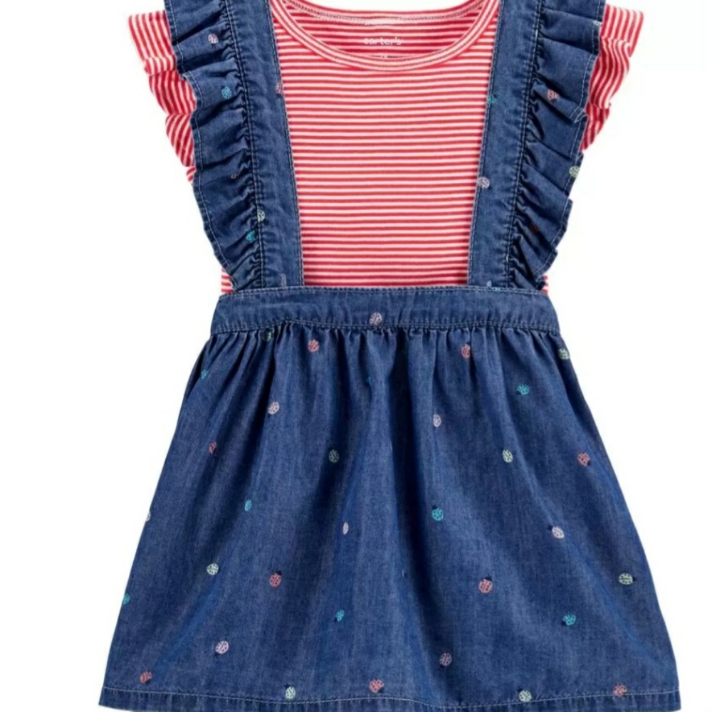 2-Piece Tee & Skirtall Set Size 5T 64% Cotton 36%